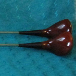 Vintage Titleist Tour Model Oil Hardened Persimmon 3 and 4 Woods (RH) - VGC